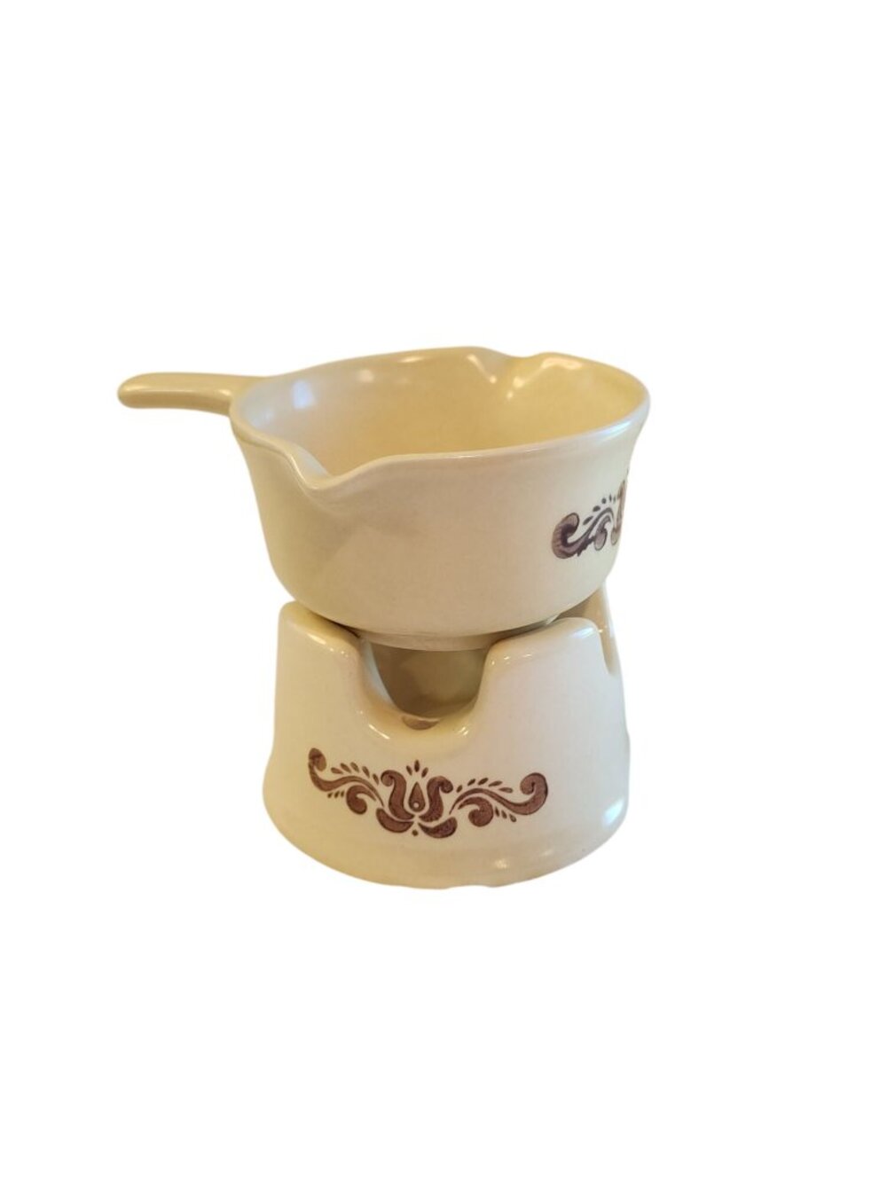 Pfaltzgraff Village Potpourri, Butter Melter, Sauce Syrup Warmer